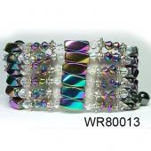 36inch Rainbow Hematite Magnetic Wrap Bracelet Necklace All in One Set